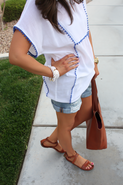 Pom Pom Tunic, Beach Cover Up, Boyfriend Shorts, J.Crew, Gap, Madewell, Spring Style, Summer Style 20