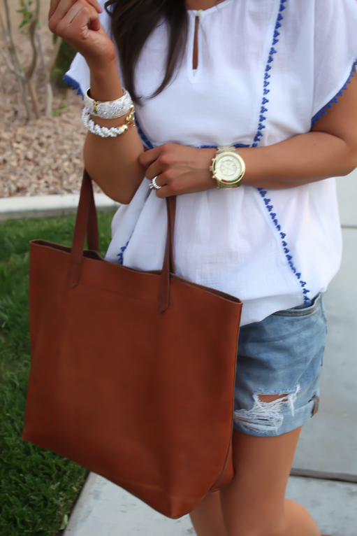 Pom Pom Tunic, Beach Cover Up, Boyfriend Shorts, J.Crew, Gap, Madewell, Spring Style, Summer Style 22