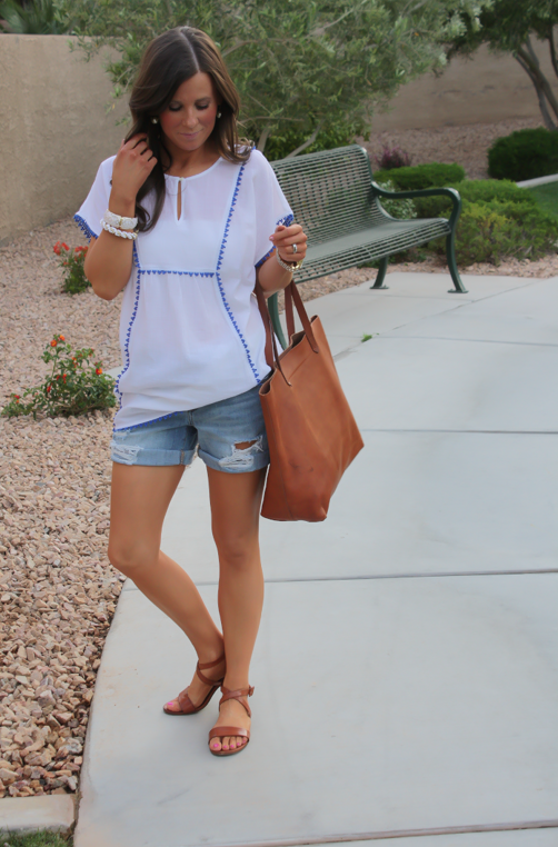 Pom Pom Tunic, Beach Cover Up, Boyfriend Shorts, J.Crew, Gap, Madewell, Spring Style, Summer Style 3