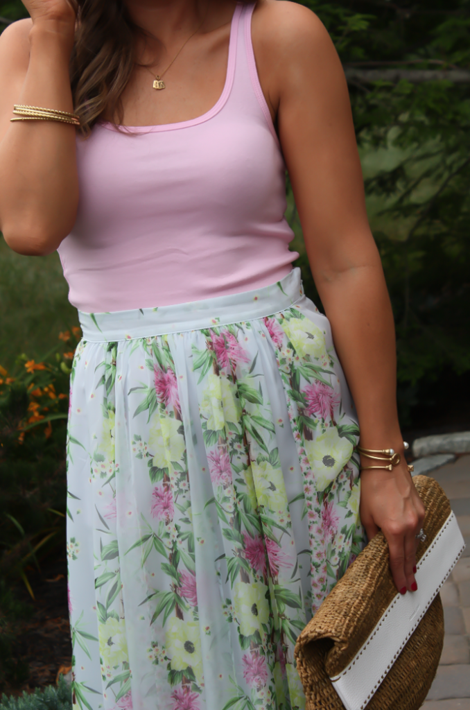Floral Maxi, Straw Clutch, French Connection, Michael Kors 10