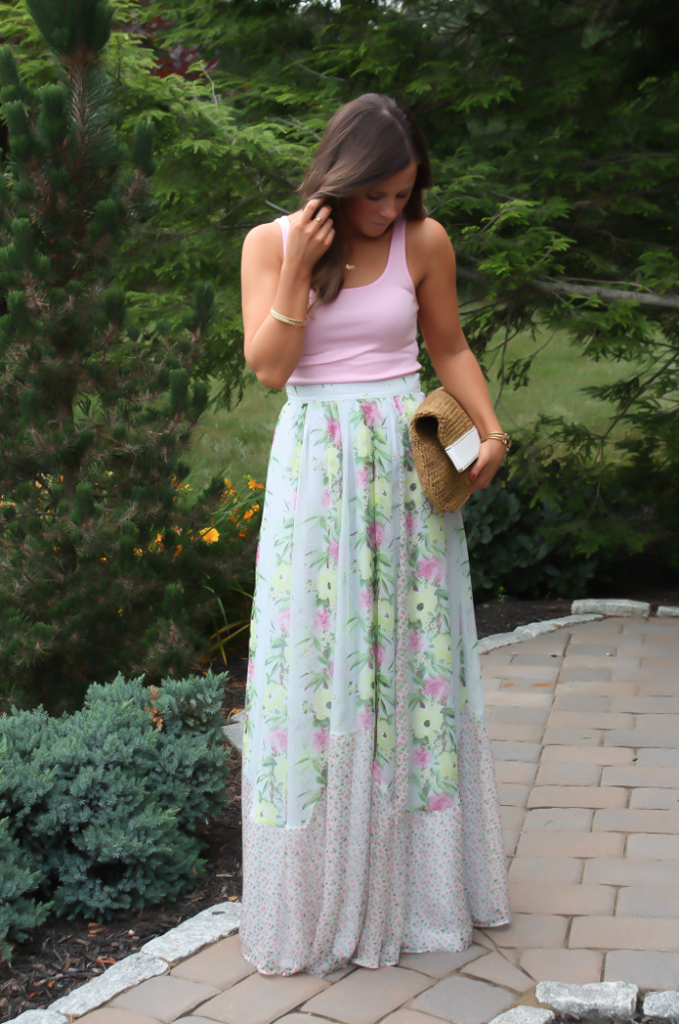 Floral Maxi, Straw Clutch, French Connection, Michael Kors 3
