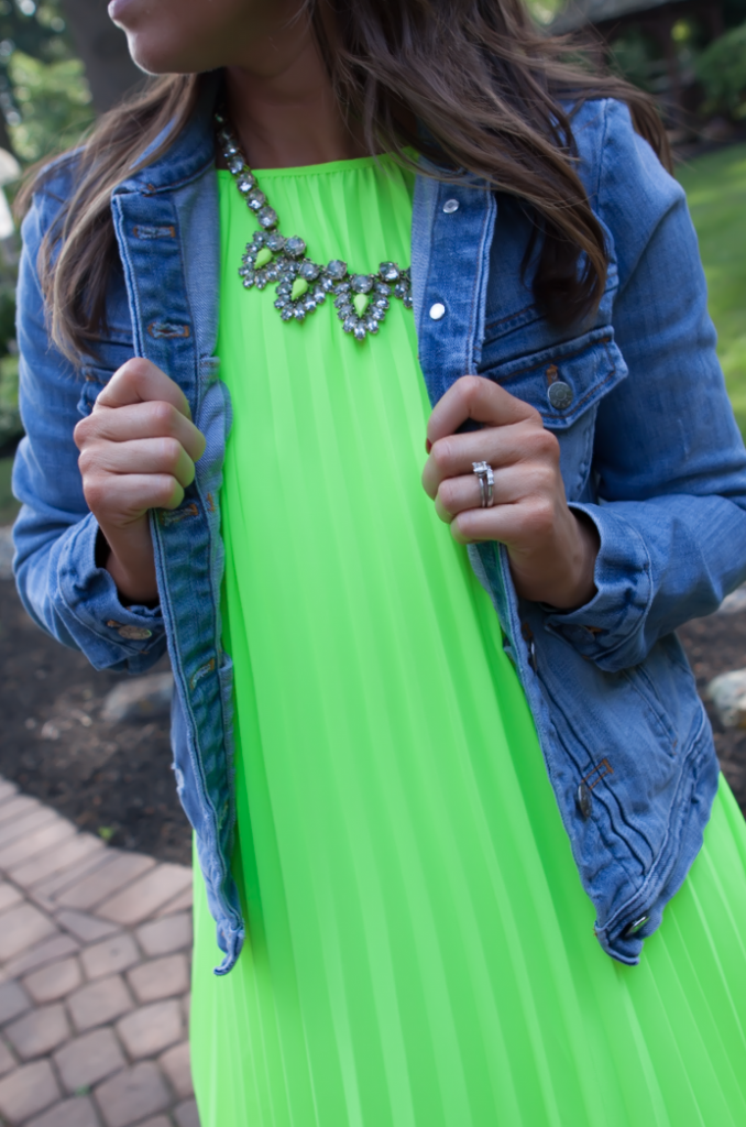 Green pleated casual 12