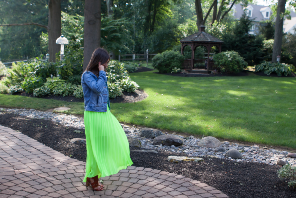Green pleated casual 4