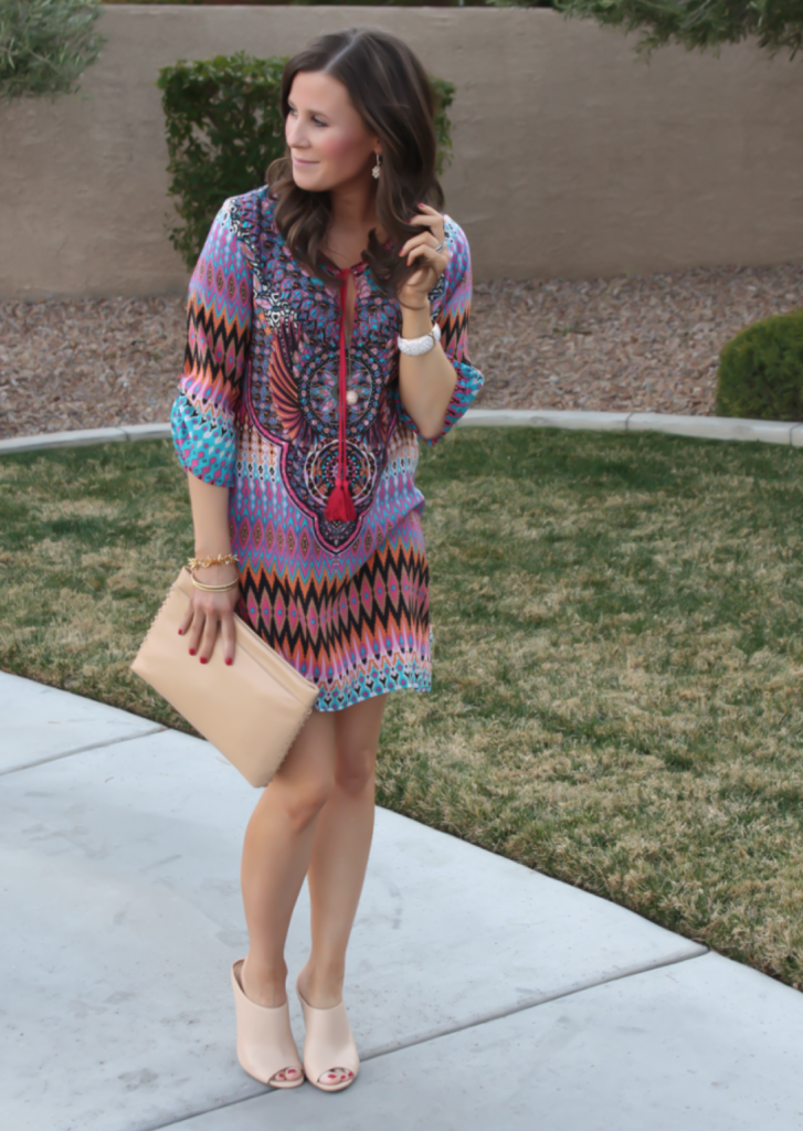 Printed Shift Dress