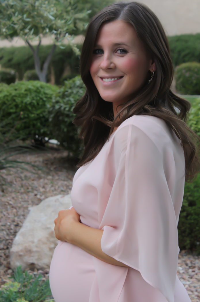 Blush Pink Silk Asymetrical Dress, Ivory Heels, Tan Leather Clutch, BCBG, JCrew 9