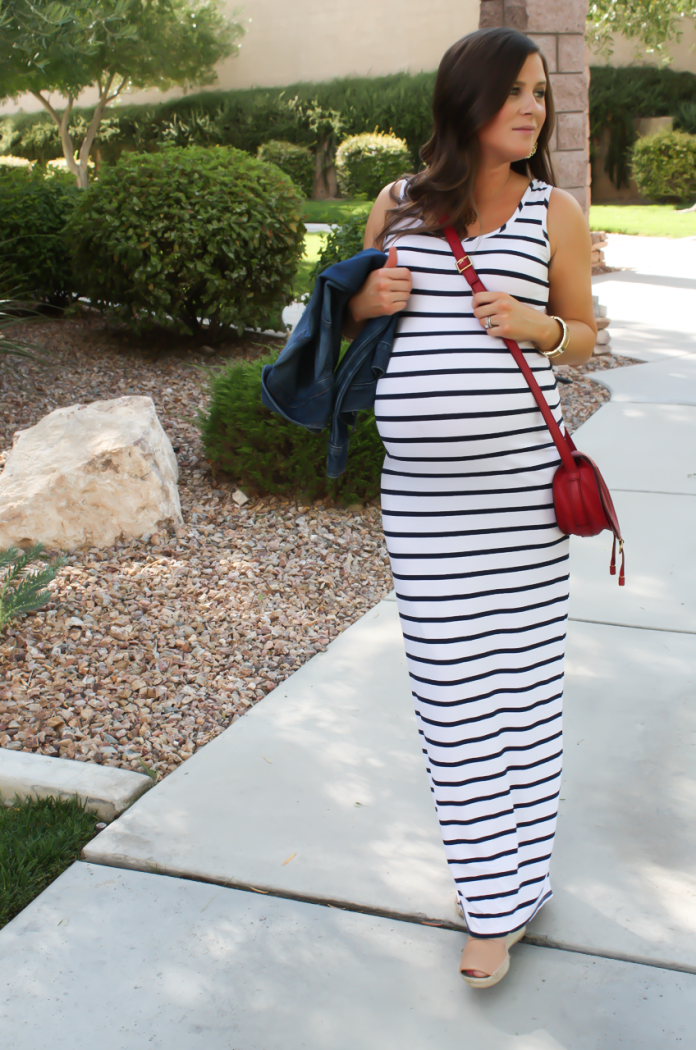 blue and white striped dress old navy