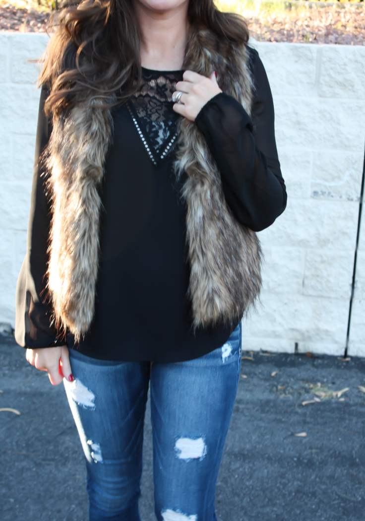 Jcpenney faux fur outlet vest