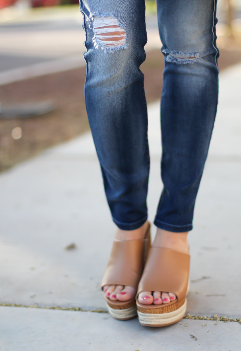 A Pretty Pink Tee Glittery Sandals