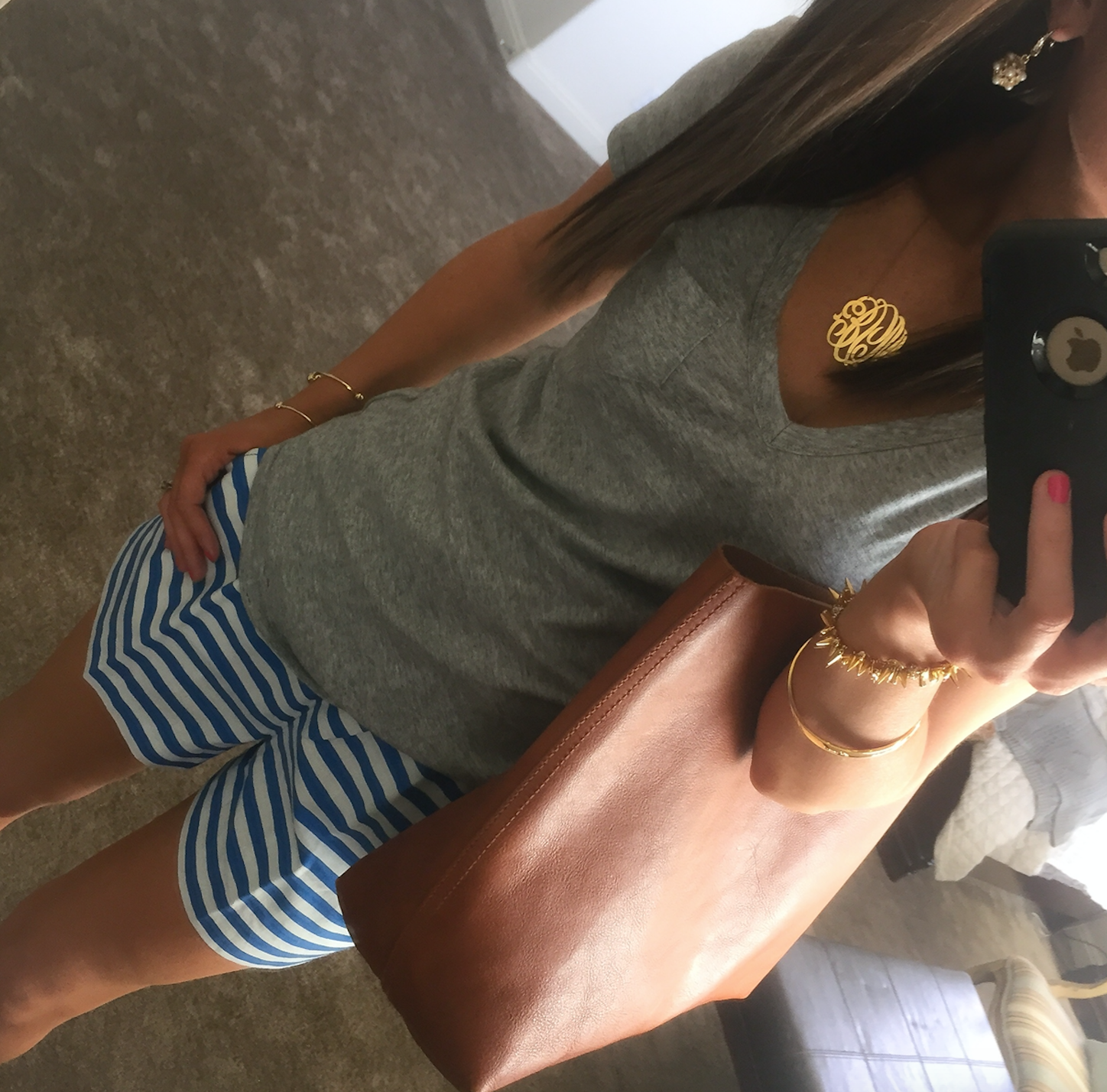 Blue Striped Shorts 2