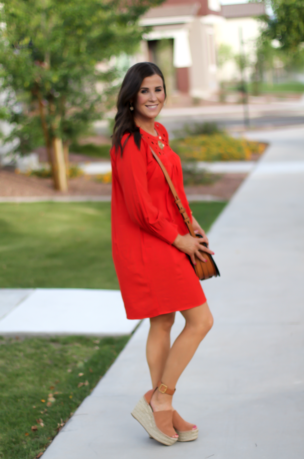 madewell red eyelet dress