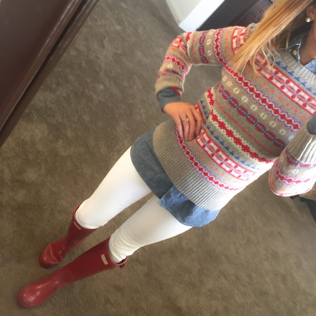 fairisle-chambray-white-skinny-jeans-hunter-boots-jpg-4